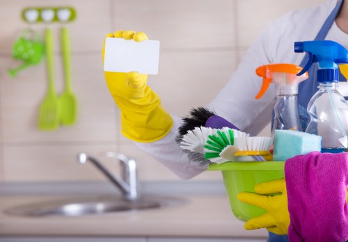 Professional Airbnb cleaning team preparing a rental property